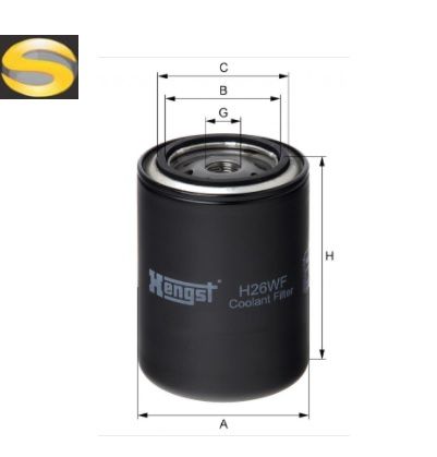 HENGST H26WF - Filtro de Refrigeração