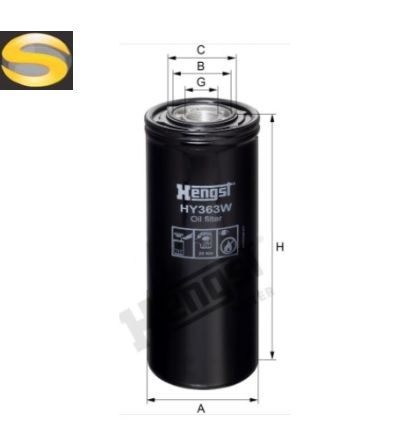 HENGST HY363W - Filtro Hidráulico