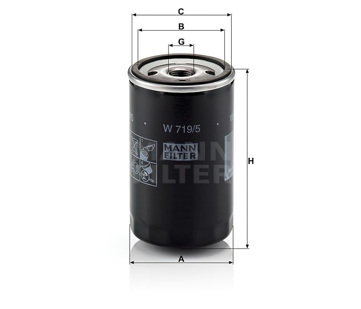 MANN W719/5 - Filtro de Óleo Lubrificante